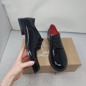 Chrisitian Louboutin MENS Derloon Black Patent Derbie Shoe